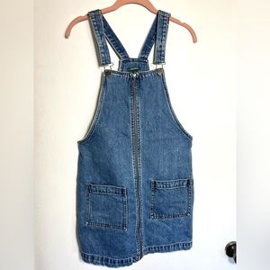 Target Wild Fable XS Denim Overalls Zip Dress
